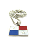 Flag of Panama Micro Pendant with Chain Necklace