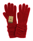 NYfashion101 Exclusive Women's Chic Crinkle Wrist Winter Warm Gloves