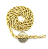 Unisex Hip Hop/Rap Style 7mm 30" Rope Chain Necklace in Gold-Tone