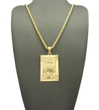 Polished Poker King Of Hearts Pendant w/ 24" Necklace in Gold-Tone