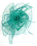 NYFASHION101 Cocktail Formal Party Face Veil Floral Mesh Fascinator Headband