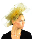 NYFASHION101 Elegant Formal Curlicue Center Sinamay Fascinator Headband