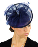 NYFASHION101 Cocktail Fashion Sinamay Fascinator Hair Clip Design & Mesh