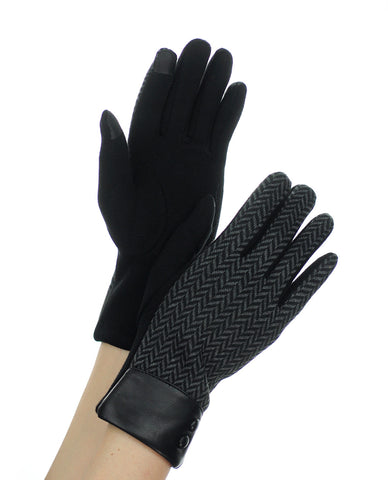 NYfashion101 Exclusive Chevron Pattern Touchscreen Compatible Winter Gloves