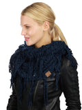 C.C Women's Soft Solid Chenille Net Fringed Tassel Infinity Wrap Scarf