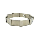 Men's Stainless Steel Link Bracelet w/ Foldover Clasp