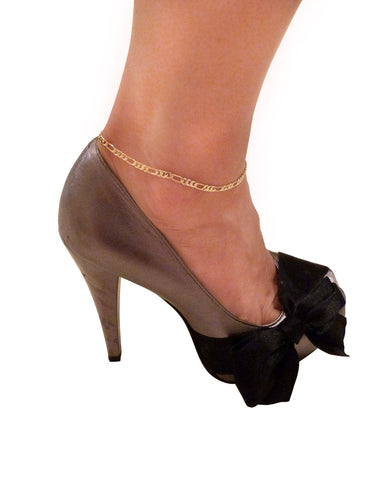 Women's Gold-Tone 10" Various Chain Ankle Bracelet Anklet