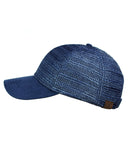 C.C Paper Straw Weaved Panel Precurved Suede Feel Brim Baseball Cap Hat