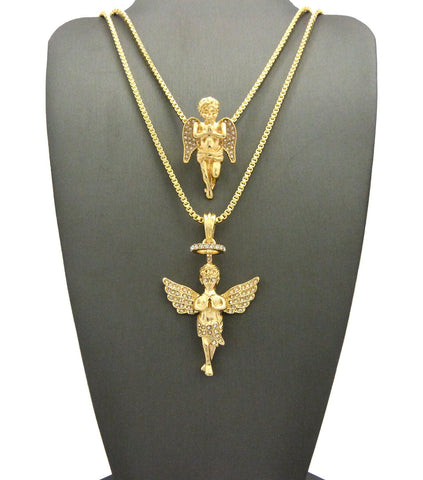 Angel Pendant Set w/ Chain Necklace