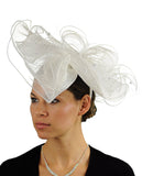NYFASHION101 Wavy Contour Layered Sinamay Mesh Net Fascinator Headband
