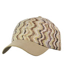 C.C Multicolored Paper Straw Weaved Adjustable Precurved Baseball Cap Hat