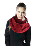 Exclusive Warm Chunky Knit Sherpa Lined Winter Infinity Scarf