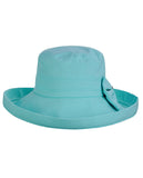 NYFASHION101 Women's Summer Packable Bow Accent Foldable Brim Beach Sun Hat
