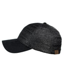 C.C Paper Straw Weaved Panel Precurved Suede Feel Brim Baseball Cap Hat