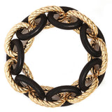 Women's Braided and Smooth Link Fashion Stretch Bracelet