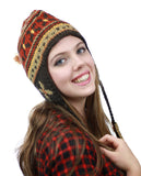 NYFASHION101 Nepal Handmade Ear Flaps Wool Fleece Lined Winter Hat-C12