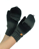NYfashion101 Exclusive Unisex Two Tone Convertible Flip Glove Mittens