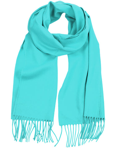 D&Y Unisex Classic Softer Than Cashmere Plain Fringe End Scarf
