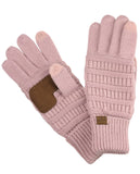 C.C Unisex Cable Knit Winter Warm Anti-Slip Touchscreen Texting Gloves