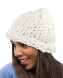Solid Color Handmade Big Chunky Loop Helsinski Hat Beanie