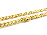 Gold-Tone Men's 10mm Miami Cuban Link Chain Necklace with Box Clasp