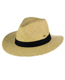 C.C Women's Raffia Straw Weaved Panama Sun Hat with Ribbon Trim