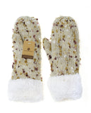 NYfashion101 Exclusive Women's Confetti Knit Winter Warm Cuff Mittens