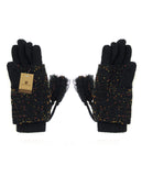 NYfashion101 Exclusive Colorful Confetti Removable Hand Warmer Winter Gloves
