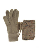 NYfashion101 Exclusive Colorful Confetti Removable Hand Warmer Winter Gloves