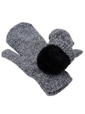 D&Y Women's Soft Cozy and Warm Fuzzy Lining Two Tone Mittens