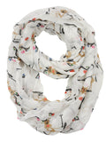 D&Y Christmas Theme Sheer Loop Infinity Scarf