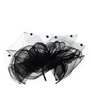 NYFASHION101 Wavy Contour Layered Sinamay Mesh Net Fascinator Headband