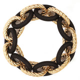 Women's Braided and Smooth Link Fashion Stretch Bracelet