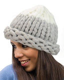 NYfashion101 Two Tone Handmade Big Chunky Loop Helsinski Hat Beanie