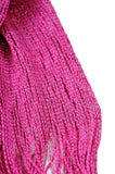 NYFASHION101 Fashionable Sparkly Glitter Thread Lightweight Tassel Scarf - Hot Pink