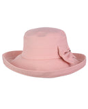 NYFASHION101 Women's Summer Packable Bow Accent Foldable Brim Beach Sun Hat