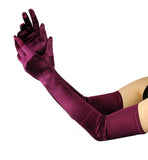 NYFASHION101 Women's Classic Long Opera Length Satin Gloves 16BL