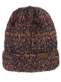 C.C Unisex Thick Soft Stretchy Multicolor Knit Cuff Beanie Skull Cap Hat