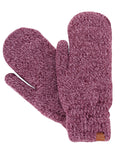 D&Y Women's Soft Cozy and Warm Fuzzy Lining Two Tone Mittens