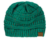 C.C Unisex Colorful Confetti Soft Stretch Cable Knit Beanie Skull Cap