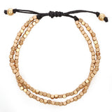Women's 2 Row Simple Bead Macrame Bracelet