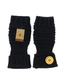 NYfashion101 Exclusive Women's Fingerless Short Arm Warmer w/ Button Accent