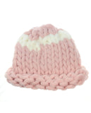 Two Tone Single Strip Handmade Big Loop Helsinski Hat Beanie