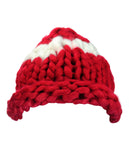 Two Tone Single Strip Handmade Big Loop Helsinski Hat Beanie