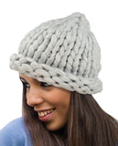 Solid Color Handmade Big Chunky Loop Helsinski Hat Beanie