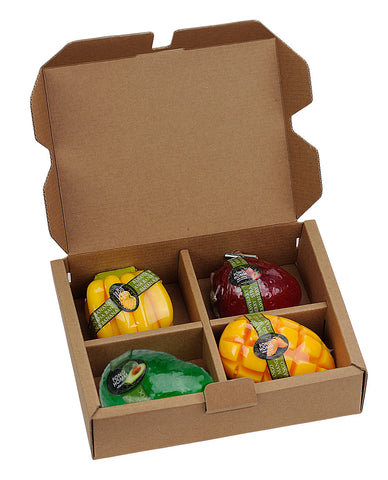 Saboo All Natural Handmade Organic Fruit Scented Glycerin 4-Piece Soap Set