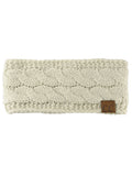 C.C Soft Stretch Winter Warm Cable Knit Fuzzy Lined Ear Warmer Headband