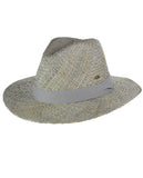 C.C Women's Raffia Straw Weaved Panama Sun Hat with Ribbon Trim