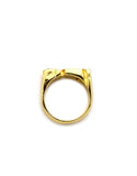 Stone Stud KING Gold-Tone Hip-Hop Fashion Ring