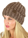 C.C Unisex Chenille Soft Warm Stretchy Thick Cuffed Knit Beanie Cap Hat